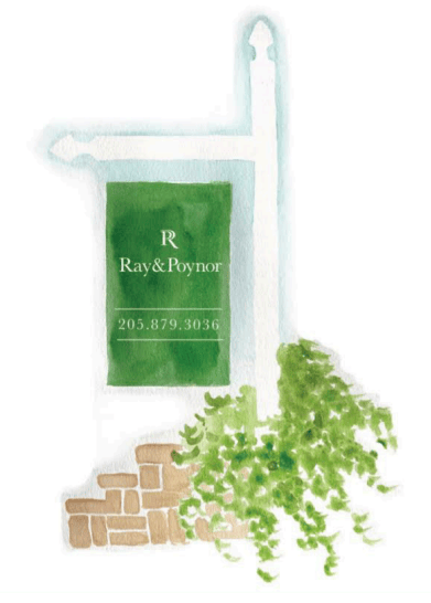 watercolor painting of Ray & Poynor sign